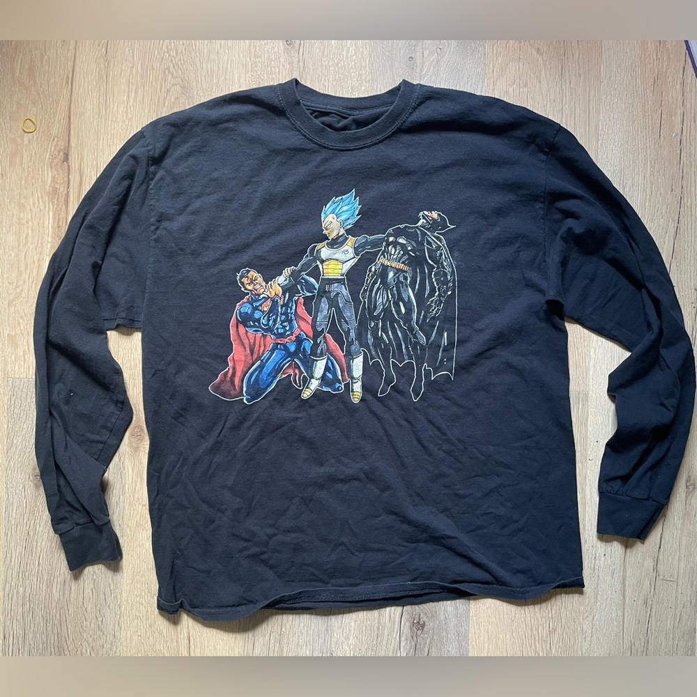 Vegeta VS Batman and Superman LS Tee
